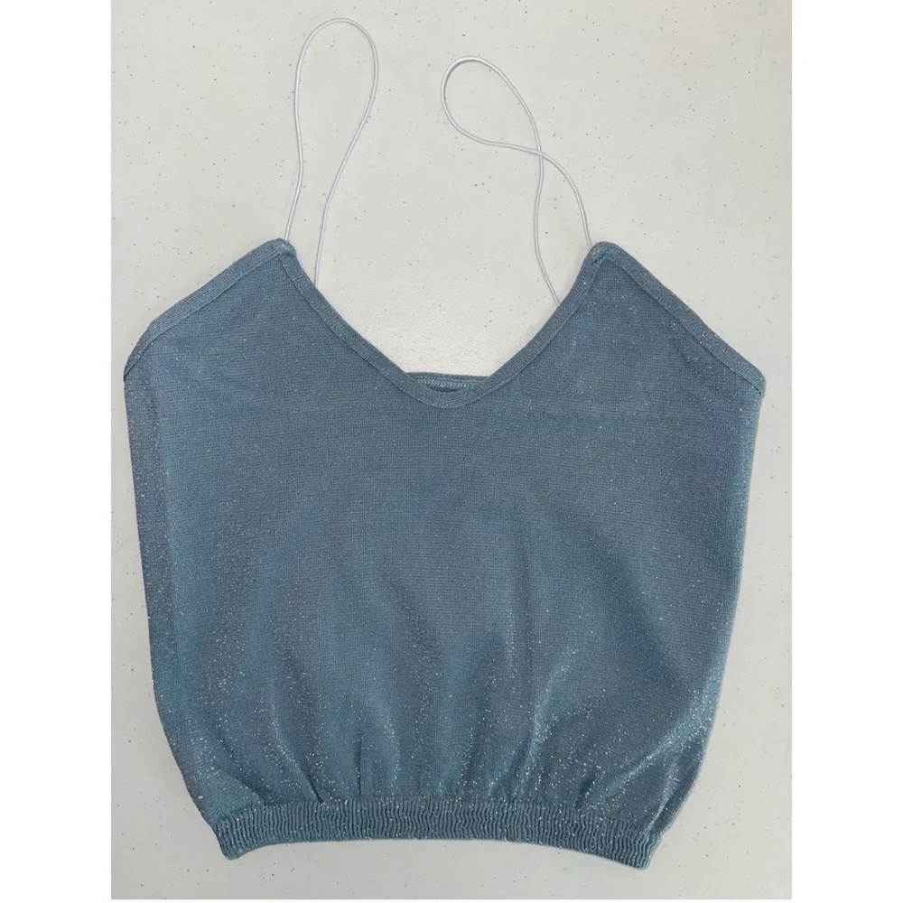 Free people seamless stretch skinny strap cropped tank